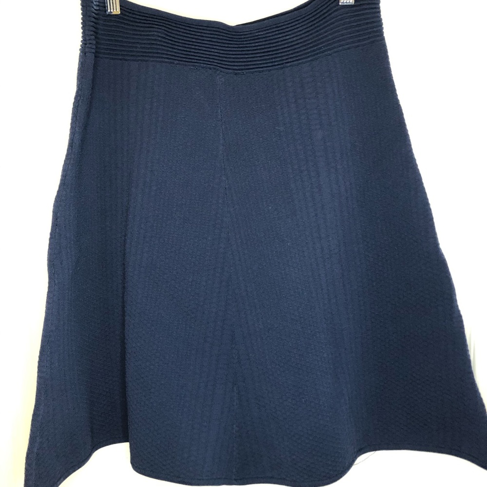 Saks fifth avenue navy fit and flare a-line skirt